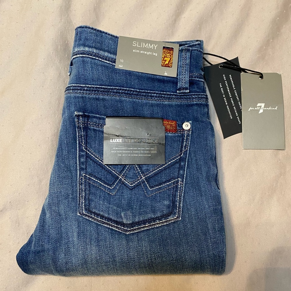 NWT - 7 For All Mankind Boys Slimmy straight leg jeans - Size 10